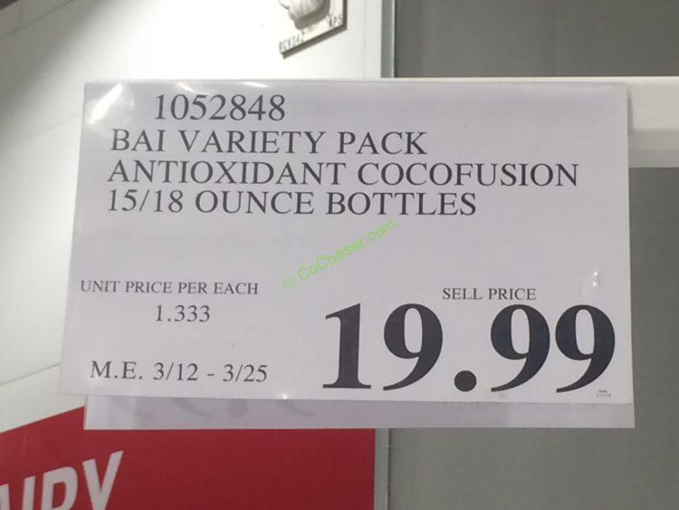 BAI Variety Pack Antioxidant Cocofusion 15/18 Ounce Bottles CostcoChaser