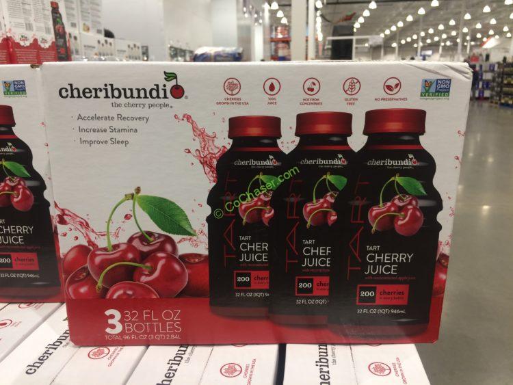 Cheribundi Tart Cherry 100% Juice 3/32 OZ Bottles