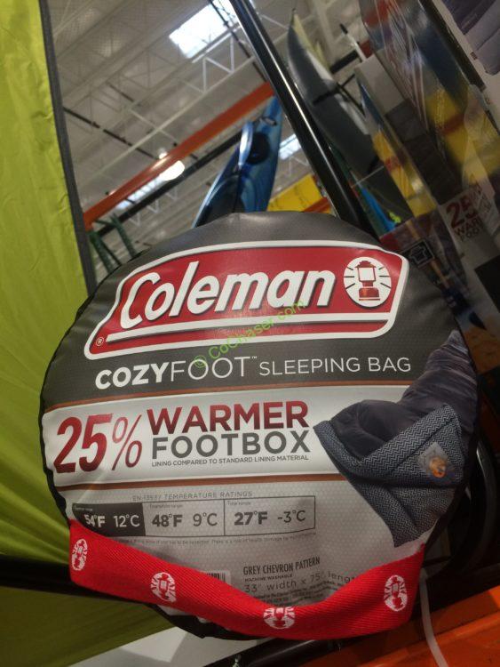 Costco-1139610-Coleman-Cozyfoot-Sleeping-Bag-face