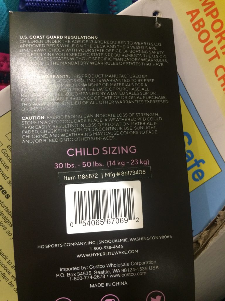 Costco1186872HyperliteChild InfantLifeVestbar1 (2) CostcoChaser