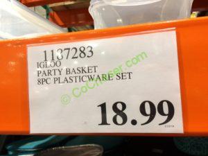 Costco-1187283- IGLOO-Party-Basket-8PC-Plasticware-Set-tag