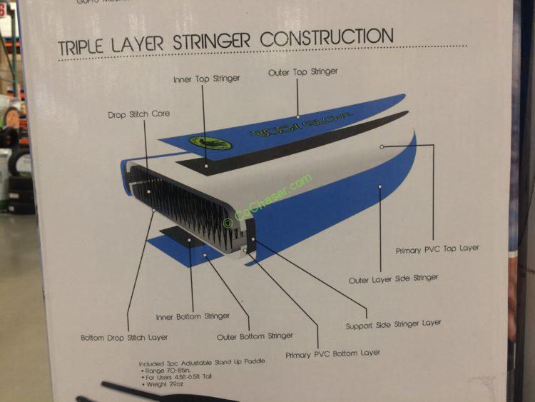Costco1194102BodyGlove11 InflatableStandupPaddleBoardsize
