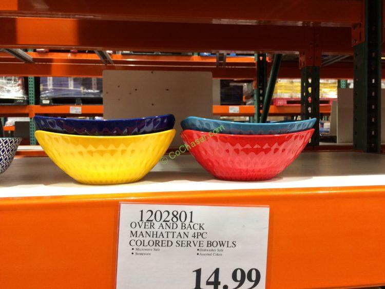 Over and Back Manhattan 4PC Colored Serve Bowls
