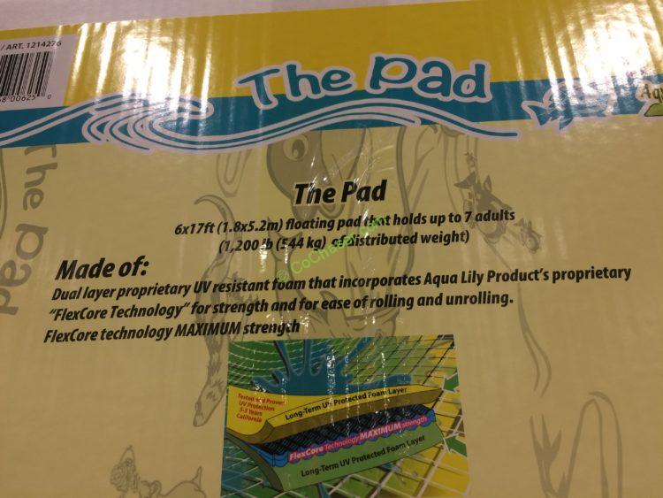 Costco1214276ThePad ByAquaLilyProductsWaterPadspec (2