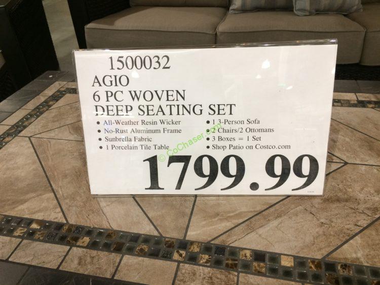 Costco-1500032- Agio -6PC-Woven-Deep-Seating-Set-tag