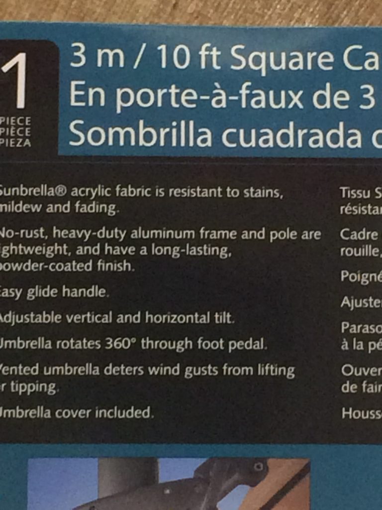 Costco1500086Proshade10′SquareCantileverUmbrellaspec1 CostcoChaser
