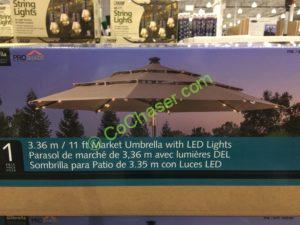 Costco-1500165-ProShade-11'-LED-Solar- Aluminum-Market-Umbrella-spec1