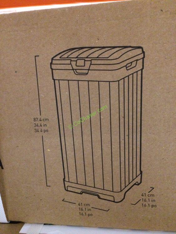 Costco1600083Keter33GallonOutdoorWasteBinsize CostcoChaser