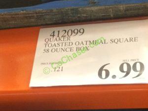 Costco-412099-Quaker-Toasted-Oatmeal-Square-tag