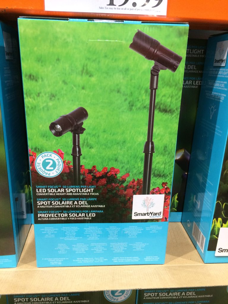 Costco922370SmartyardSolarSpotLight2PKbox1 CostcoChaser
