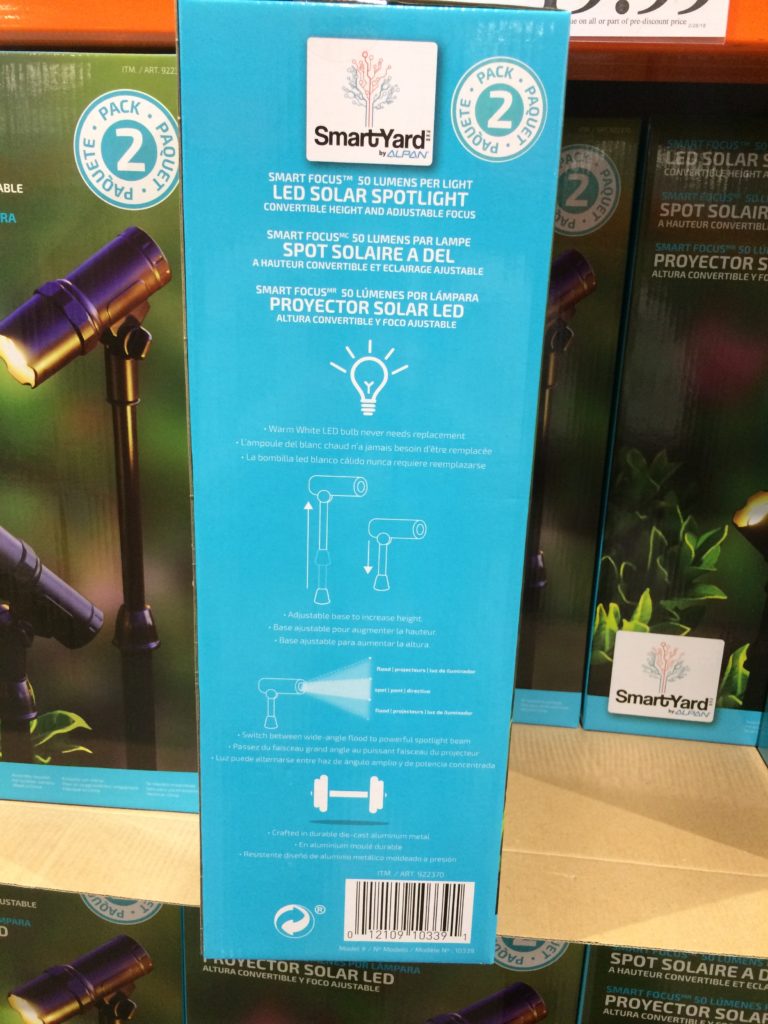 Costco922370SmartyardSolarSpotLight2PKinf CostcoChaser