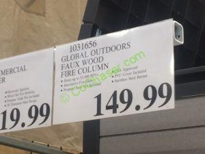 Costco-1031656-Global-Outdoors-Faux-Wood –Fire- Column-tag