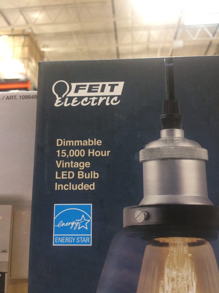 Costco1099499 FeitNickelPendantLight DimmableVintageBulbname
