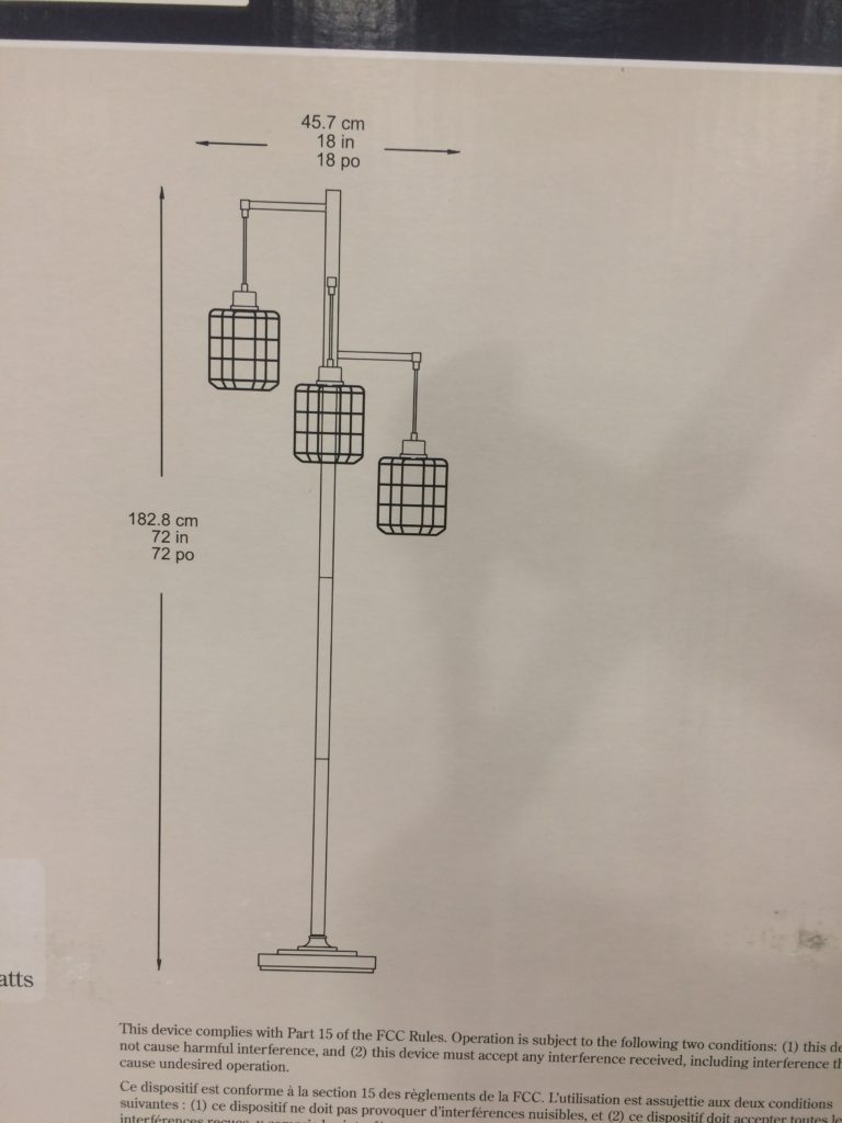 Costco1119094 Stylecraft3ArmFloorLampsize CostcoChaser