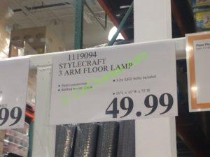 Costco-1119094- Stylecraft-3-Arm-Floor-Lamp-tag