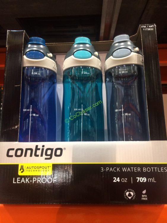 Contigo Autospout 24oz Water Bottle, 3-pack