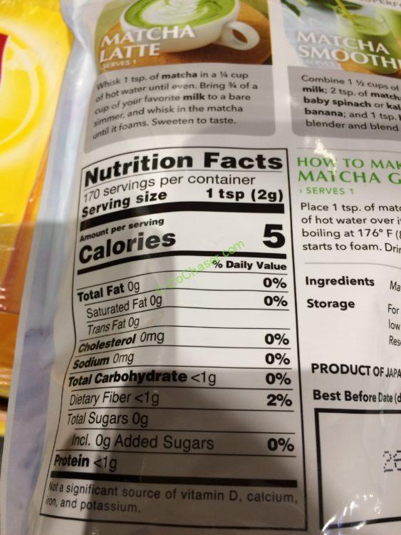 Costco1185751ITOENMatchaGreenTeaPowdechart CostcoChaser