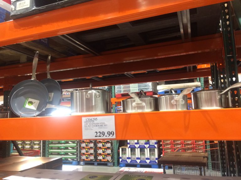 Costco1204295Greenpan11PCStainlessSteelTriPLYCookwareSet