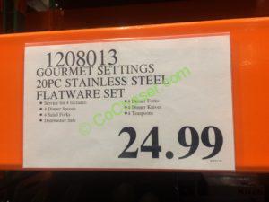Costco-1208013-Gourmet-Settings-20PC-Stainless-Steel-Flatware-Set-tag