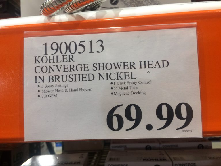 Costco1900513 KohlerConvergeShowerHead inBrushedNickeltag