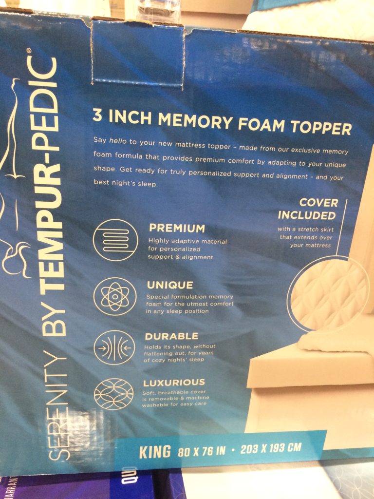 Costco22162262216227SerenitybyTempurPedicMattressTopperinf