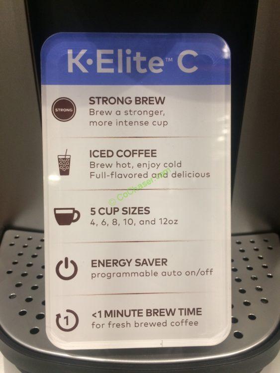 Costco2881975KeurigKEliteCSingleServeCoffeeMakerspec