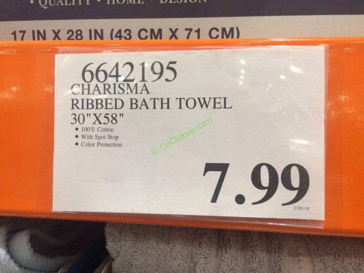 Costco6642195CharismaRibbedBathTowelall (7) CostcoChaser