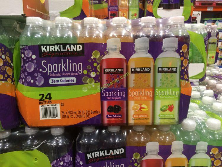 Kirkland Signature Sparkling Flavored Water 24/17 Oz Bottles