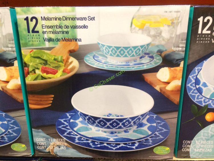 Costco105006112PC MelamineDinnerwareSet1 CostcoChaser