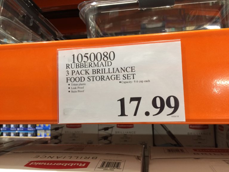 Costco1050080Rubbermaid BrillianceFoodStorageSettag CostcoChaser