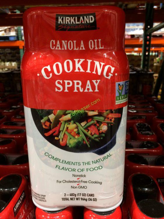 Kirkland Signature NON GMO Canola Oil Cooking Spray 2/17 oz