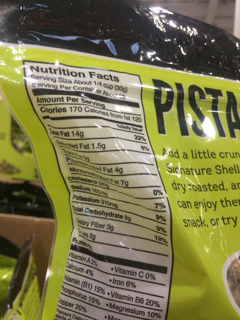 Costco1076903KirklandSignaturePistachiosKernelschart1 CostcoChaser