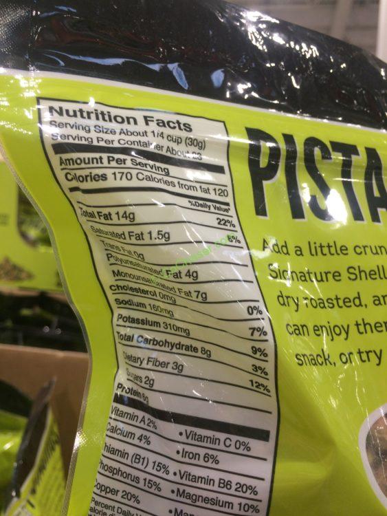 Costco1076903KirklandSignaturePistachiosKernelschart1 CostcoChaser