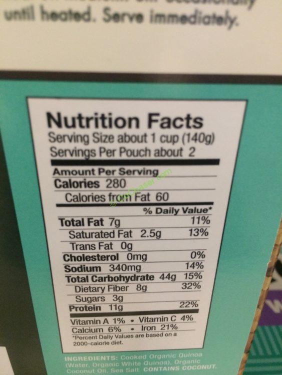 Costco1200508 OrganicAncientHarvestQuinoachart CostcoChaser