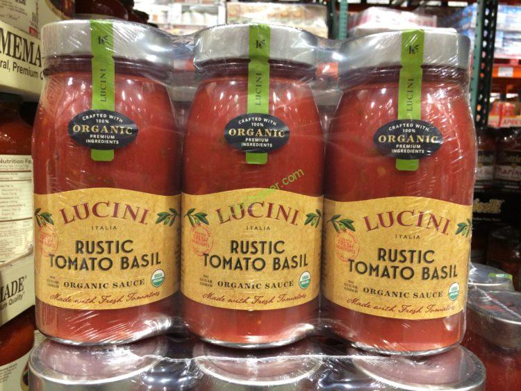 Lucini Organic Tomato Basil Sauce 3/25.5 Ounce Pack