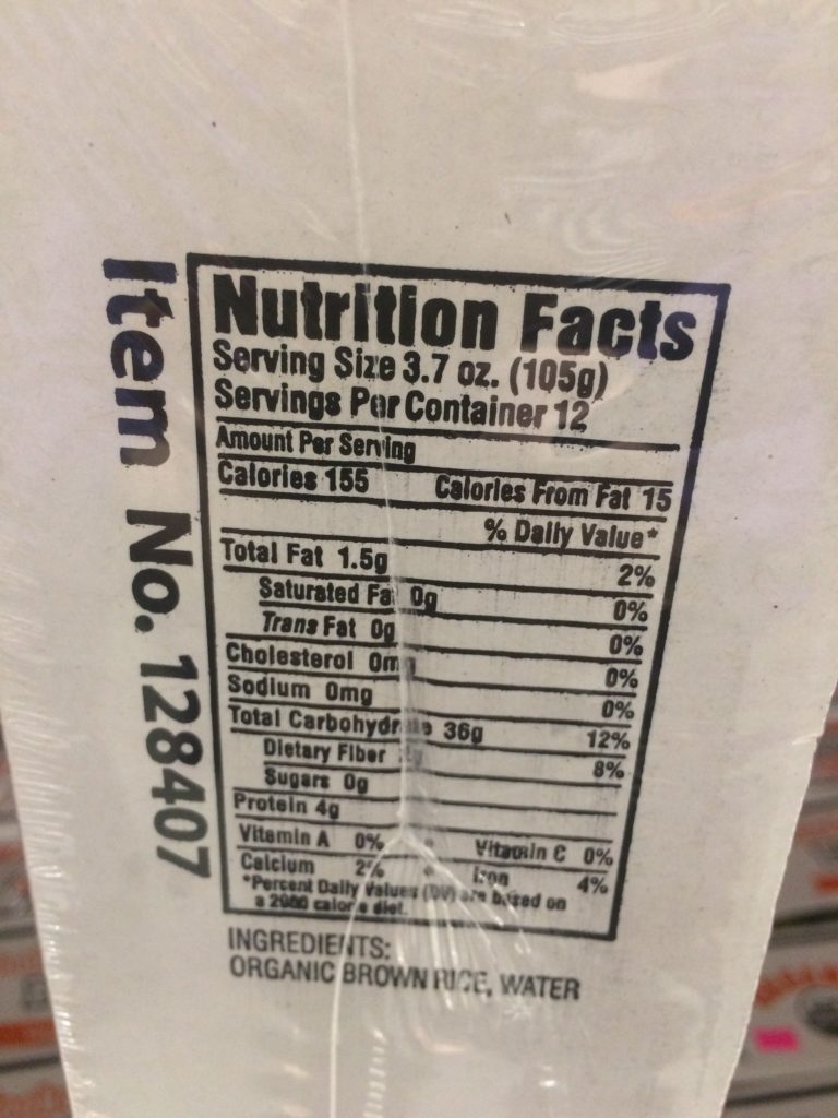 Costco128407 OrganicMinsleyBrownRicechart CostcoChaser
