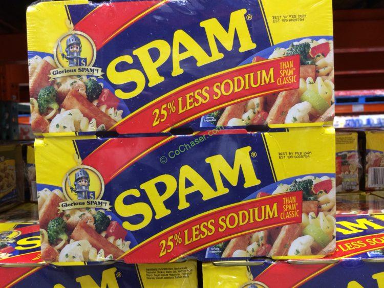 Spam Less Sodium 8/12 Ounce