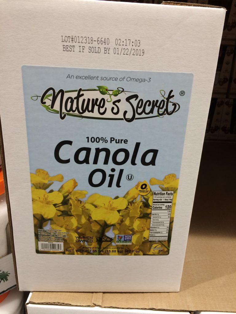 Nature’s Secret Canola Oil 35 Pound Container CostcoChaser