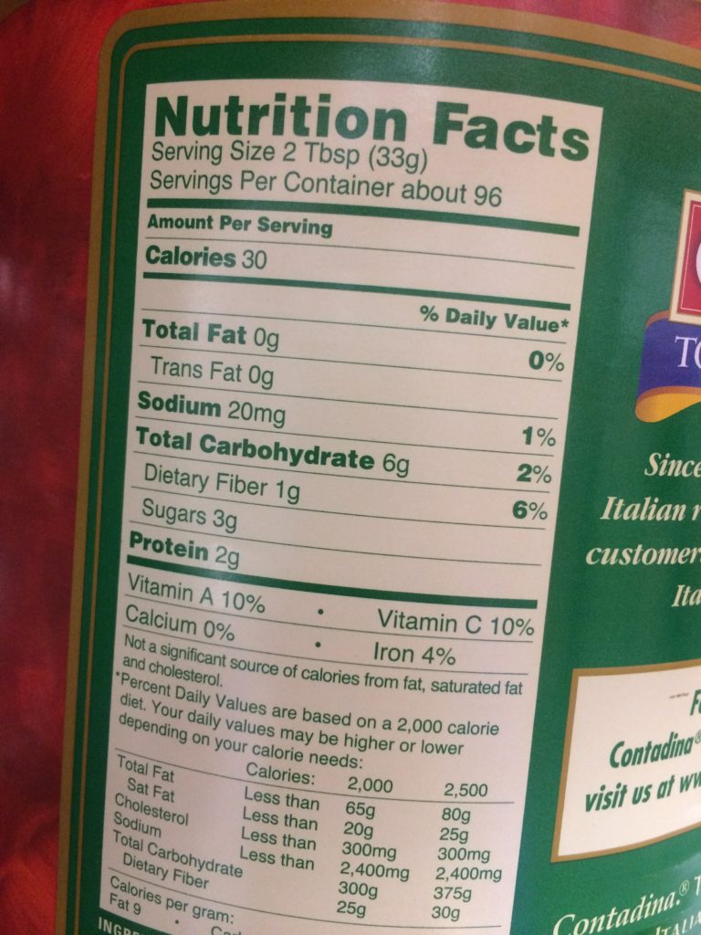 Costco697979ContadinaTomatoesPastechart CostcoChaser