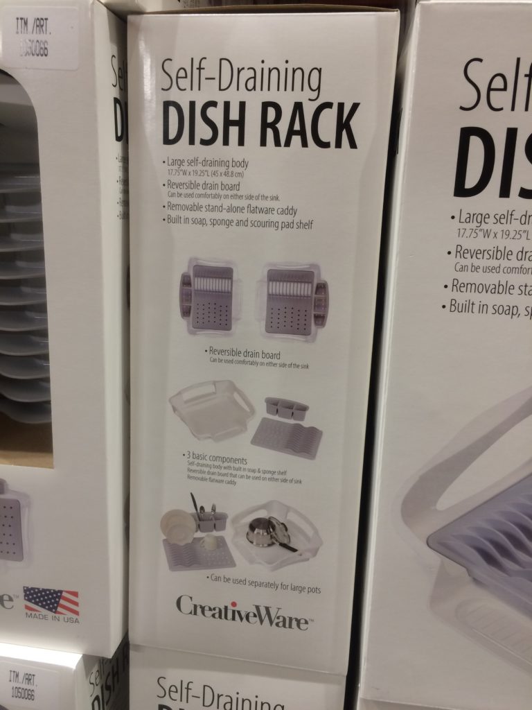 CreativeWare SelfDraining Dish Rack & Drying Mat CostcoChaser