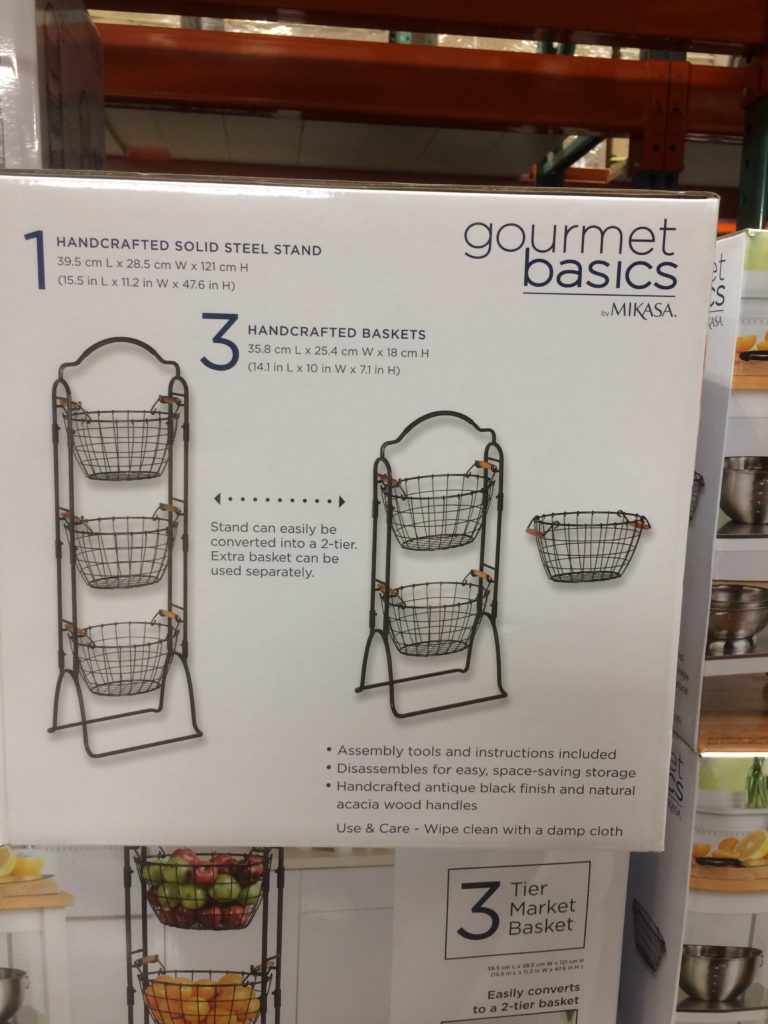 Costco1090226GourmetBasicsbyMikasaHarbor3TierMarketBasket