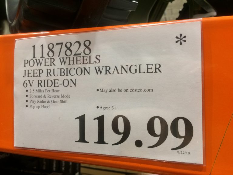 Costco1187828PowerWheelsJeepRubiconWrangler6VRideOntag