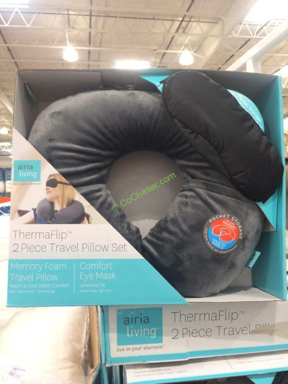 Airia Living ThermaFlip 2PC Travel Pillow Set