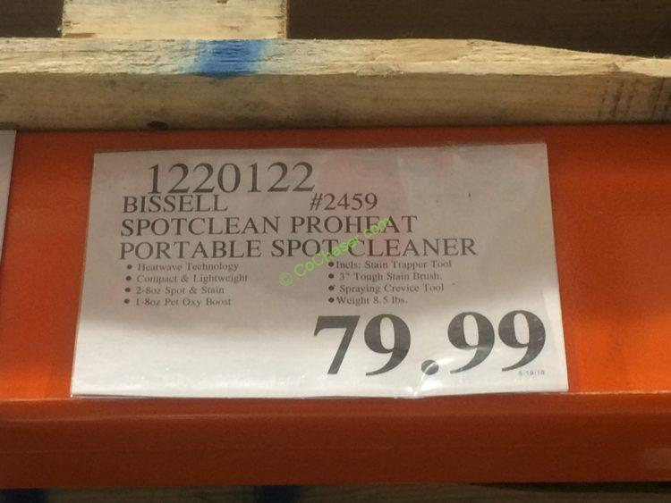 Costco1220122BissellSpotcleanProheatPortableSpotCleanertag