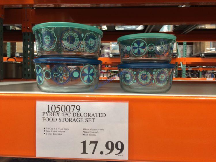 Costco-1050079-Pyrex-4PC –Decorated-Food-Storage-Set