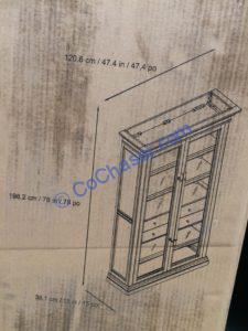 Costco-1119084-78- Glass-Door-Bookcase-size