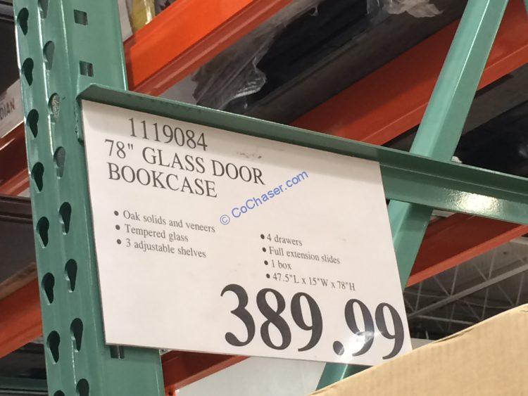 78” Glass Door Bookcase CostcoChaser