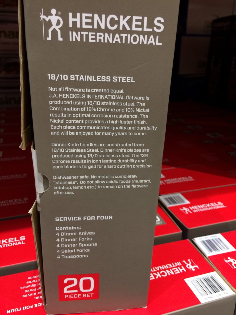 Costco1138261HenckelsInternationalStainlessSteel20PCFlatwareSet