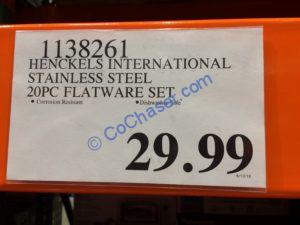 Costco-1138261-Henckels-International-Stainless-Steel-20PC-Flatware-Set-tag