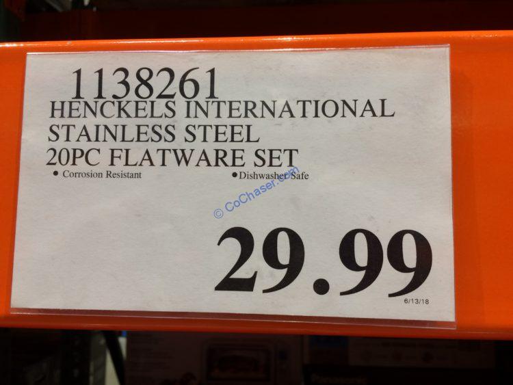 Costco1138261HenckelsInternationalStainlessSteel20PCFlatwareSet